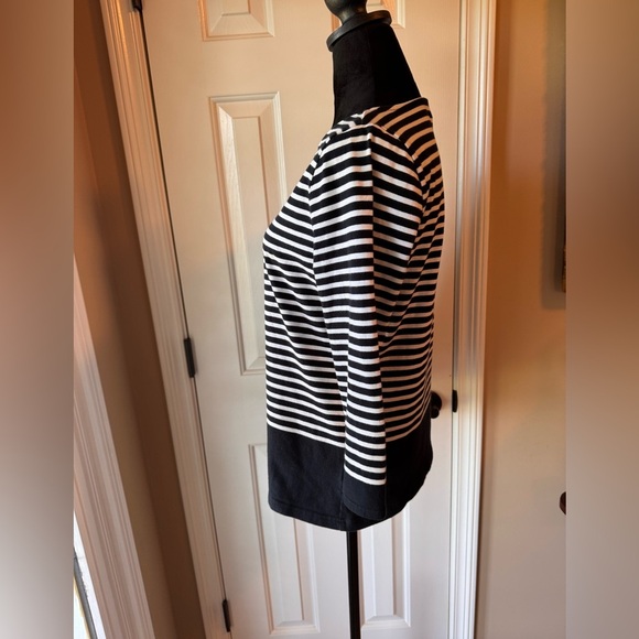 Chaps women’s Black and White Striped Shirt - Picture 7 of 7